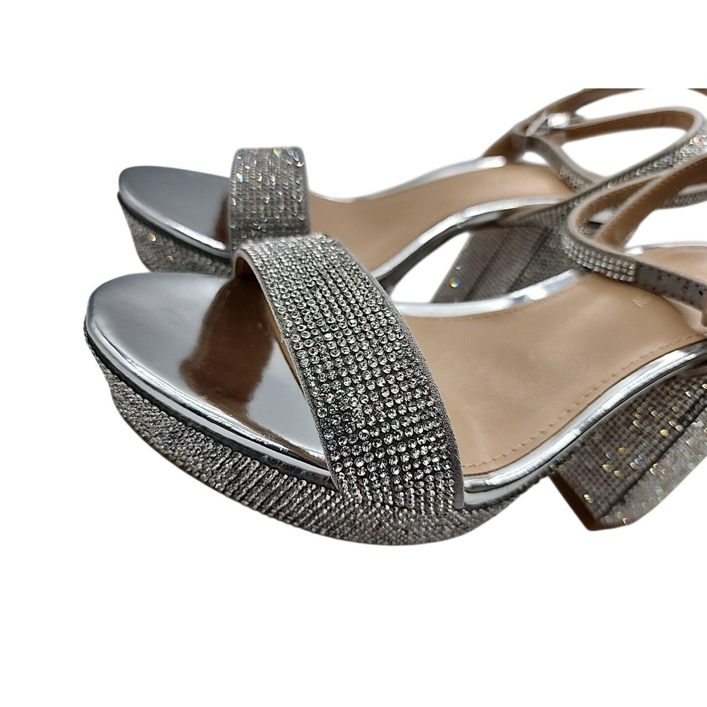 BCB Generation Women's Shoes SZ 6.5 Heels Pristal Rhinestone Platform Block Heel - Picture 3 of 11